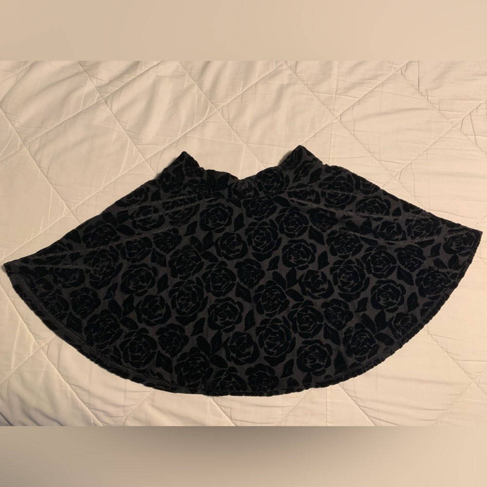 Abercrombie & Fitch Burnout Velvet Mini Skirt
